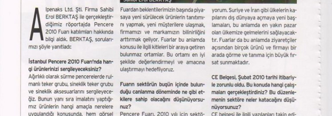 FUAR SEKTÖR İÇİN ÖNEMLİ BİR FIRSAT